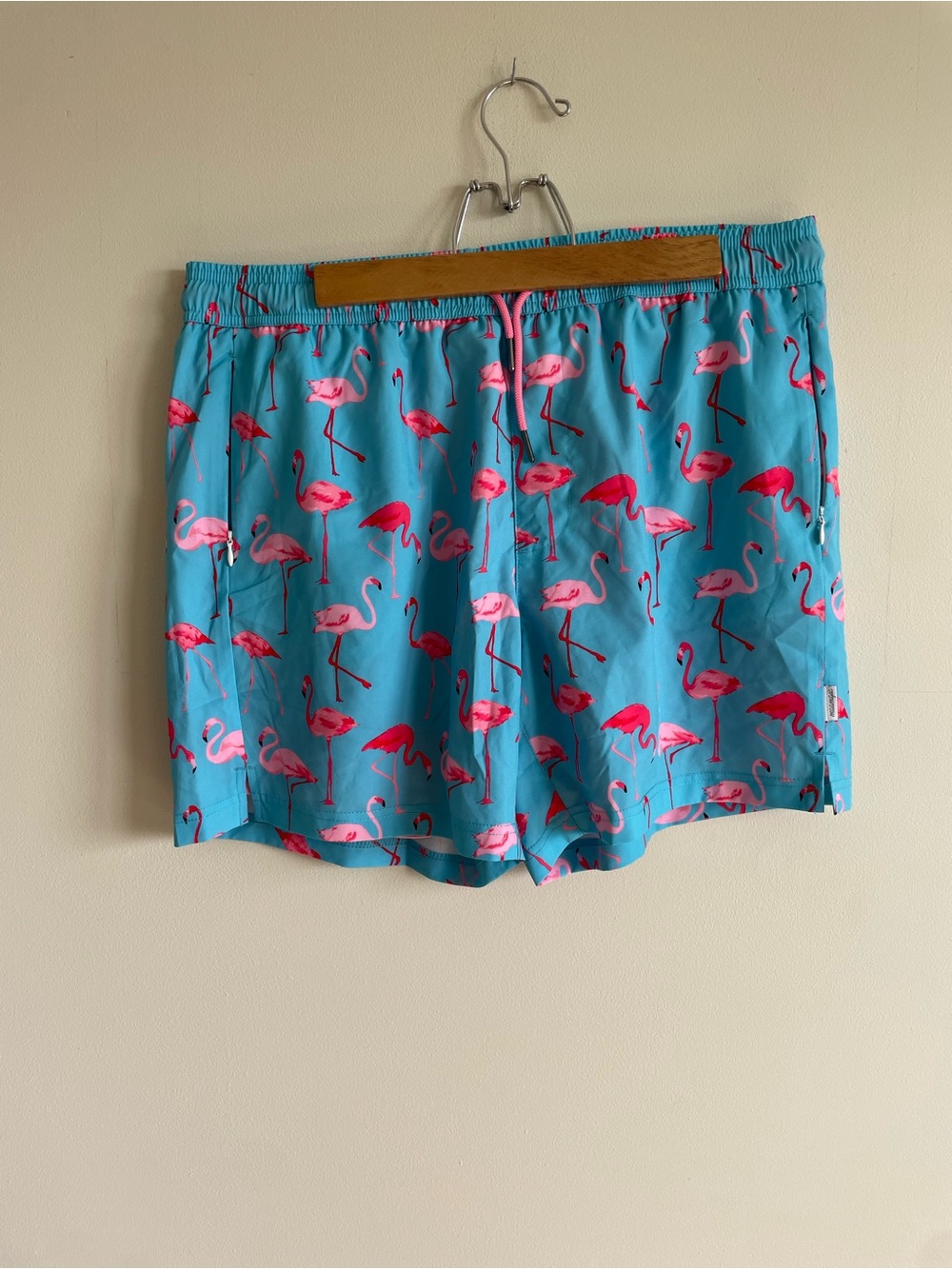 Maamgic Men’s Pink Flamingo Swim Trunks | Turquoise Tropical Shorts XL